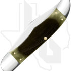 W.R. Case Folding Hunter 39234 - Olive Green Bone Sawcut Jigged - Image 3