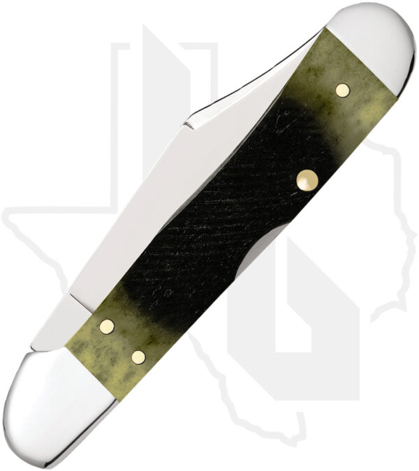 W.R. Case Mini Copperlock 39236 - Olive Green Bone Sawcut Jigged - Image 3