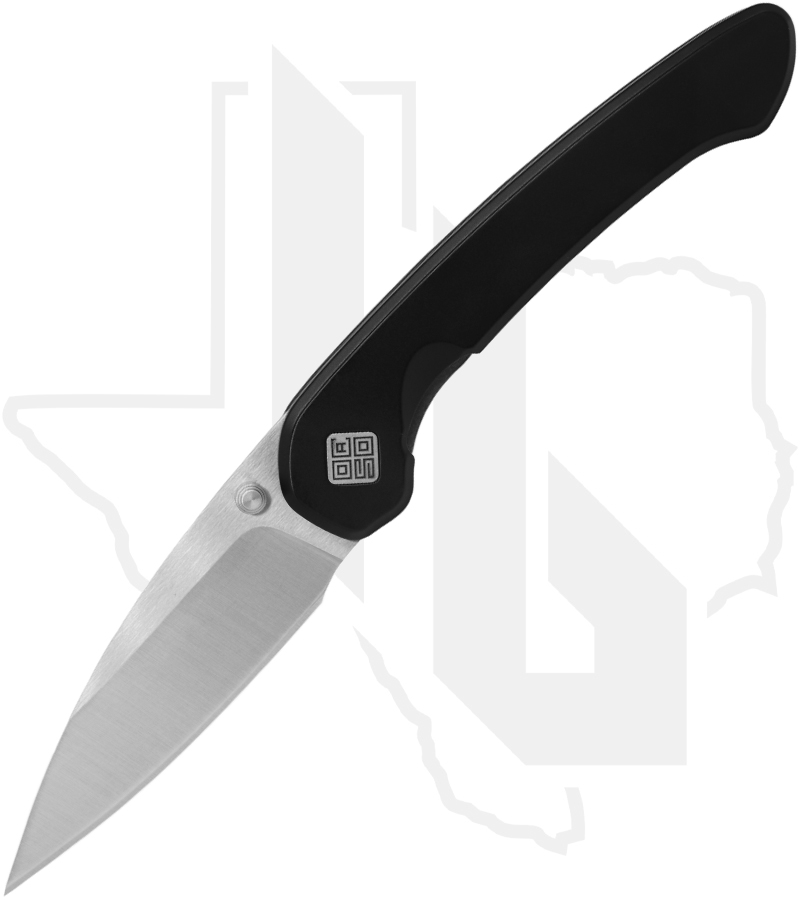 Ocaso Knives Seaton 42SLB - Black Stainless, Satin Blade, Large