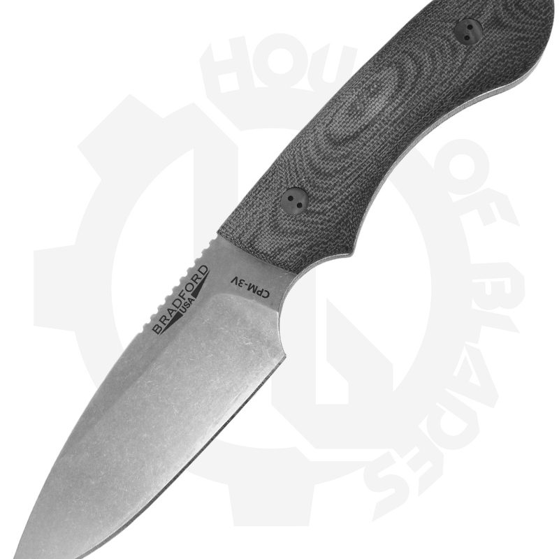 Bradford Knives Guardian 4 4S-101-3V - Black, Micarta, Sabre Grind