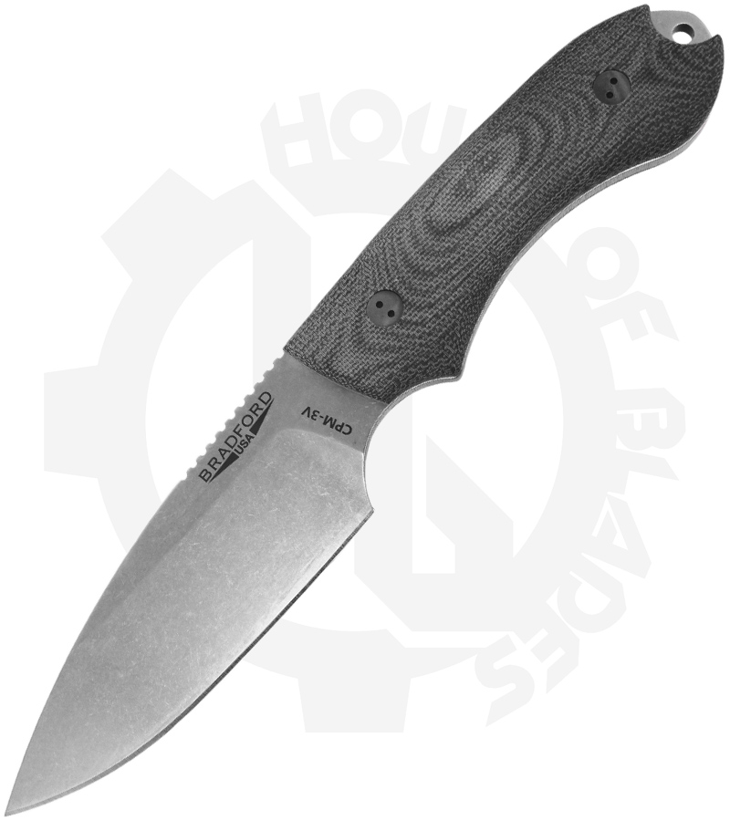 Bradford Knives Guardian 4 4S-101-3V - Black, Micarta, Sabre Grind