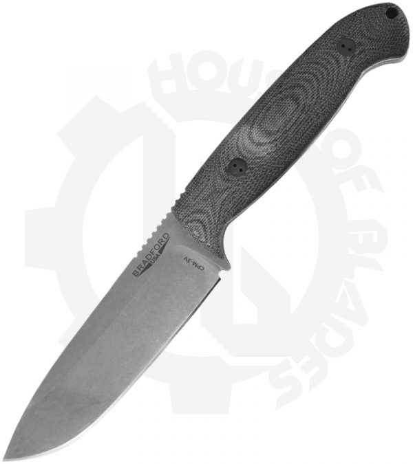 Bradford Knives Guardian 5.5 5.5S-101-3V - Black, Micarta, Sabre Grind