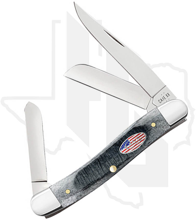 W.R. Case Medium Stockman 53061 - Gray Bone, Sawcut, Jigged