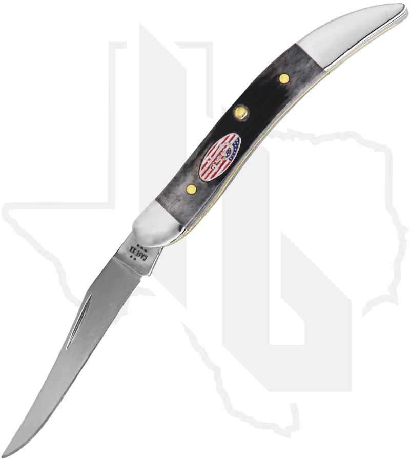 W.R. Case Small Texas Toothpick 53064 - Gray Bone, Sawcut, Jigged