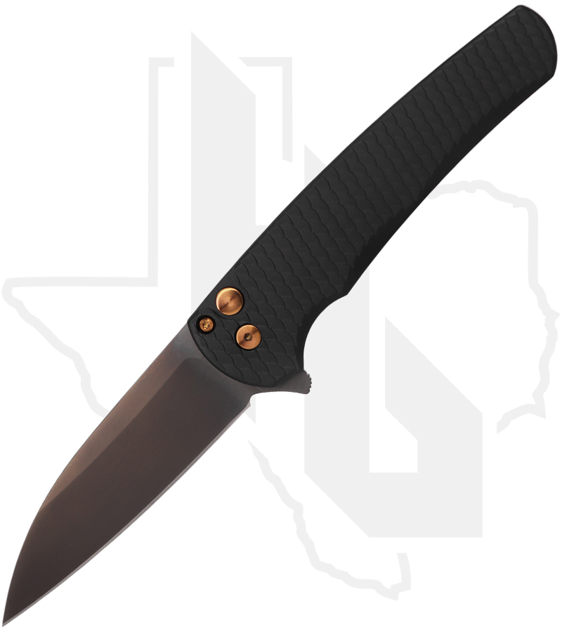 Protech Malibu 5336-LTD-SG-RGH - Black Dragon Scales, Smoky Grey, Rose Gold Hardware