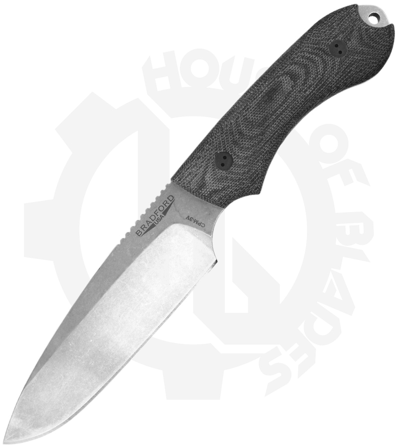 Bradford Knives Guardian 5 5S-101-3V - Black, Micarta, Sabre Grind