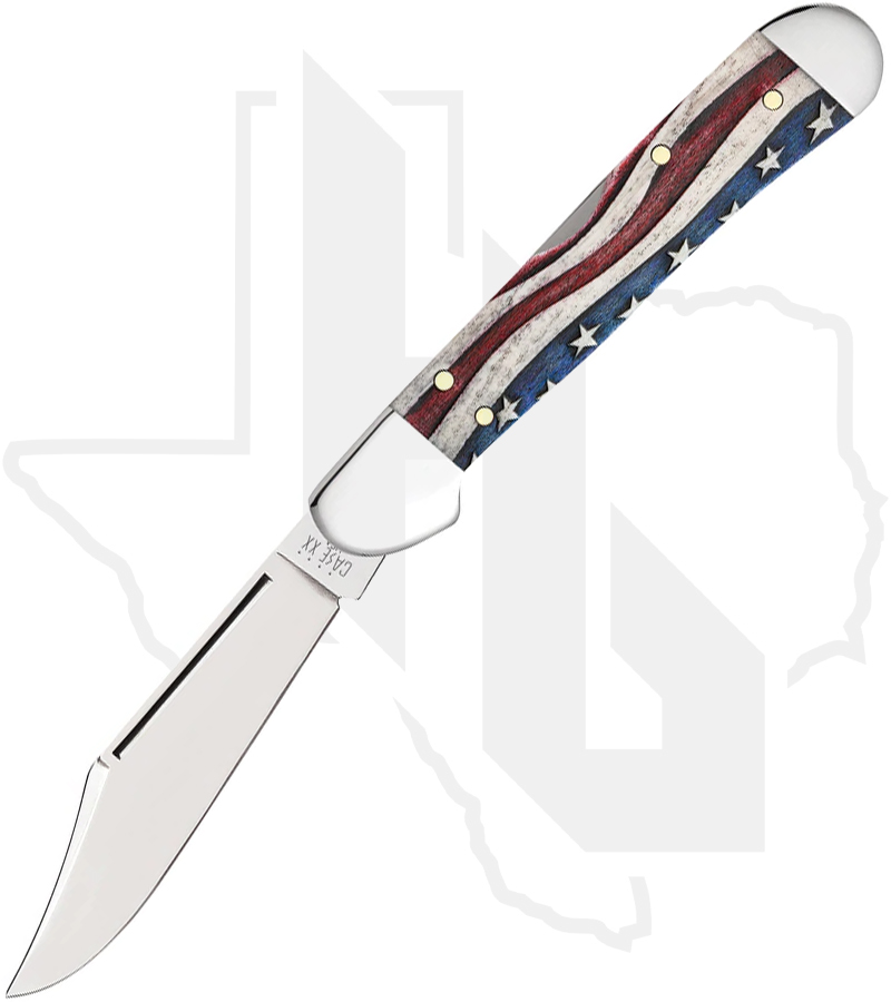 W.R. Case Mini Copperlock 64141 - Star Spangled Natural Bone Color Wash