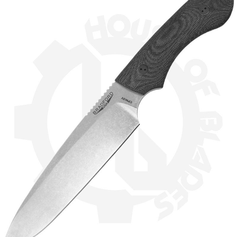 Bradford Knives Guardian 6 6S-101-3V - Black, Micarta, Sabre Grind