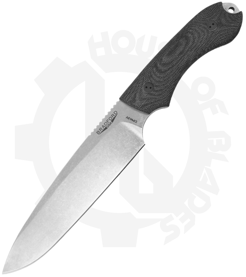 Bradford Knives Guardian 6 6S-101-3V - Black, Micarta, Sabre Grind