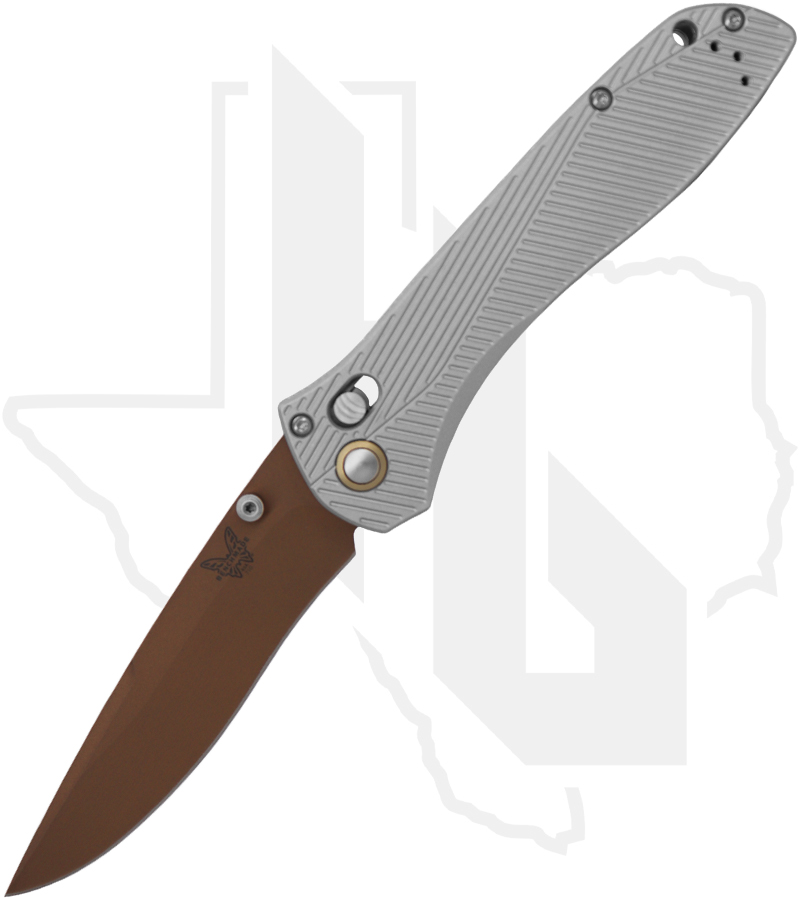 Benchmade Seven Ten 710FE-24 - Grey Aluminum, FDE PVD