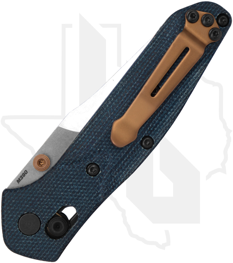 Benchmade Mini Osborne 945-04 - Blue Denim Micarta - Image 2