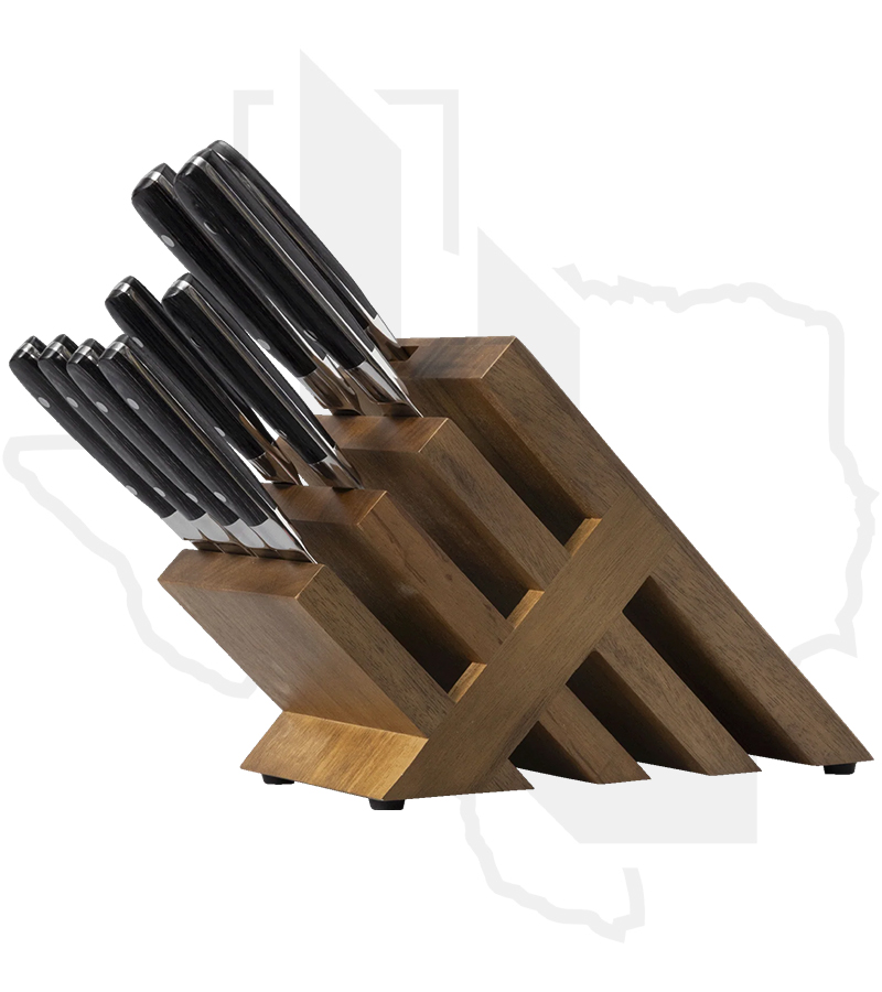 Messermeister Avanta Damascus 10 pc Block Set AD800-10S - Ebony Pakkawood