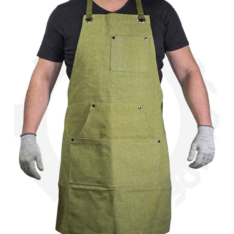 BeaverCraft Green Canvas Apron AP1