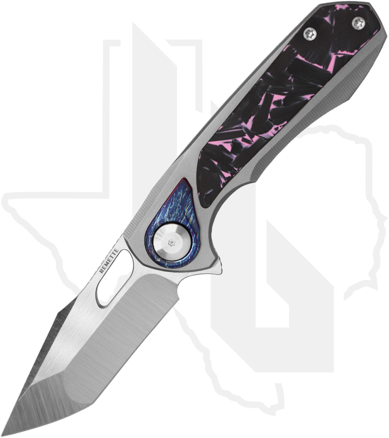 Remette Saker Falcon ASTP-3 - Sand Blasted Titanium, Purple/Black Carbon Fiber Inlay