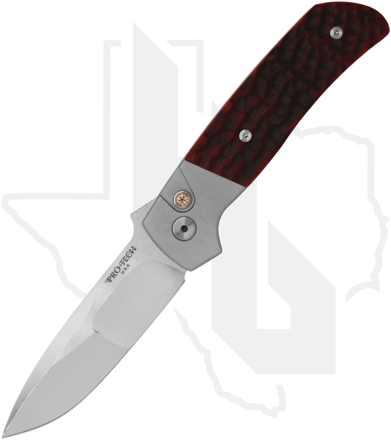 Protech Terzuola ATCF ATCF-CUSTOM-003 - Grey Aluminum, Jigged Bone Inlay