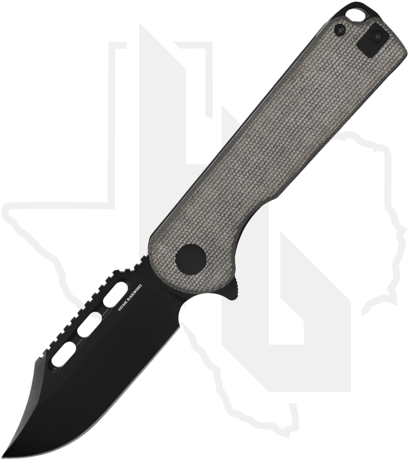 Voyage Bladeworks Avius AVIUS-MIC-CLIP - Black Micarta, Titanium