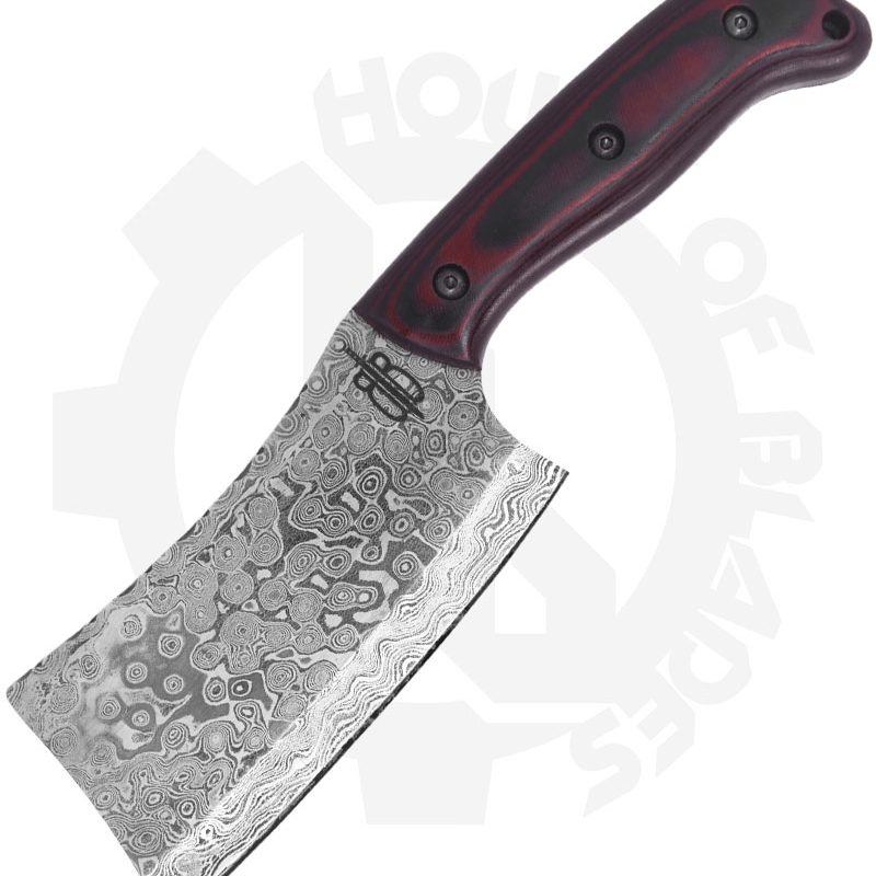 BUCKNBEAR Damascus Cleaver BNB91553 - Red, G-10