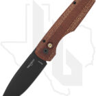 Protech Vero Synapse BSA25.VERO.1 - Black Aluminum, Burlap Canvas Micarta