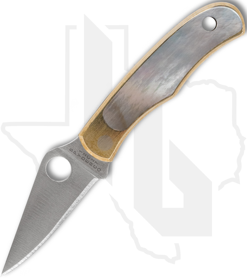 Spyderco Bug C133AP - Nickel, Silver Abalone