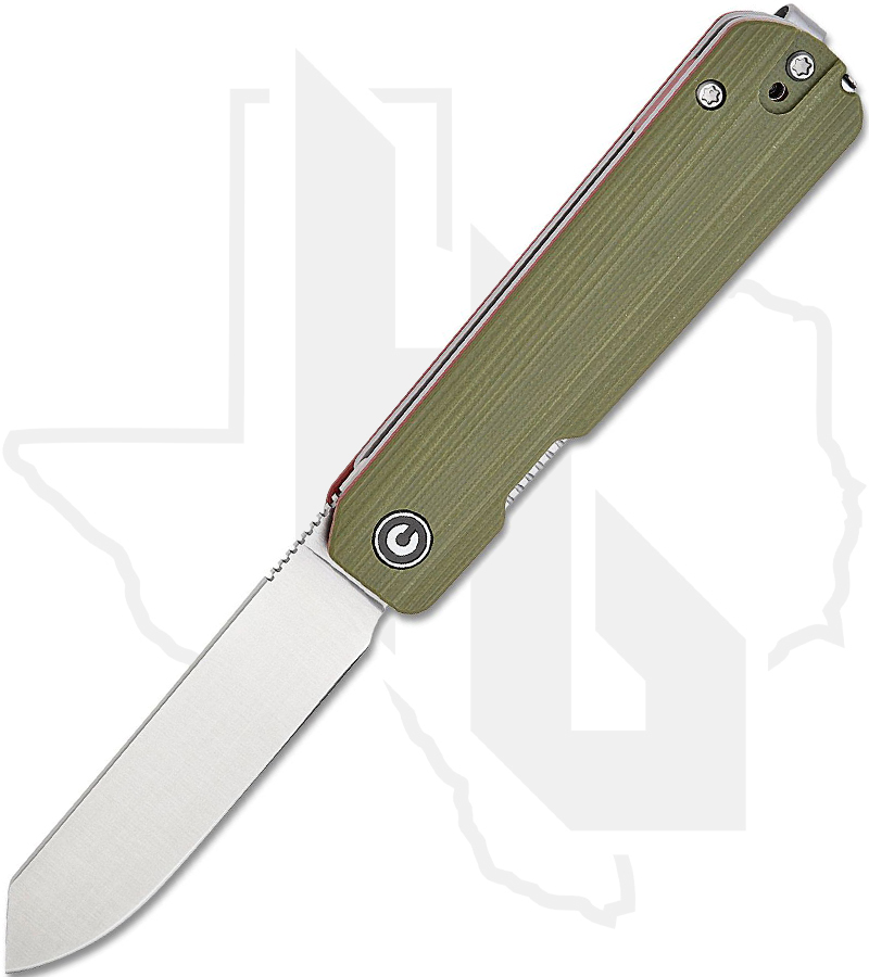 CIVIVI Sendy C21004A-1 - Green Canvas Micarta, Stonewash