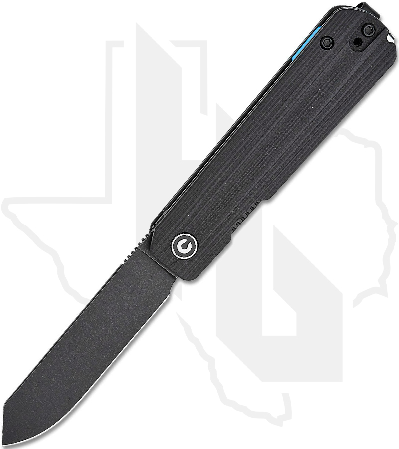 CIVIVI Sendy C21004B-2 - Milled Black G-10, Stonewash