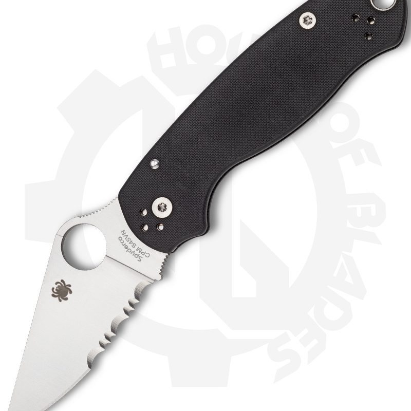 Spyderco Para-Military 3 C223GPS - Black G-10, Partially Serrated