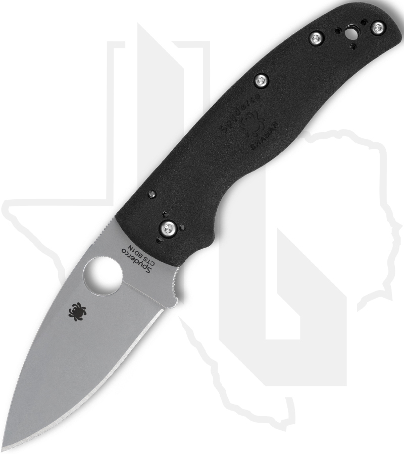 Spyderco Shaman C229PBK - Lightweight, Black FRN