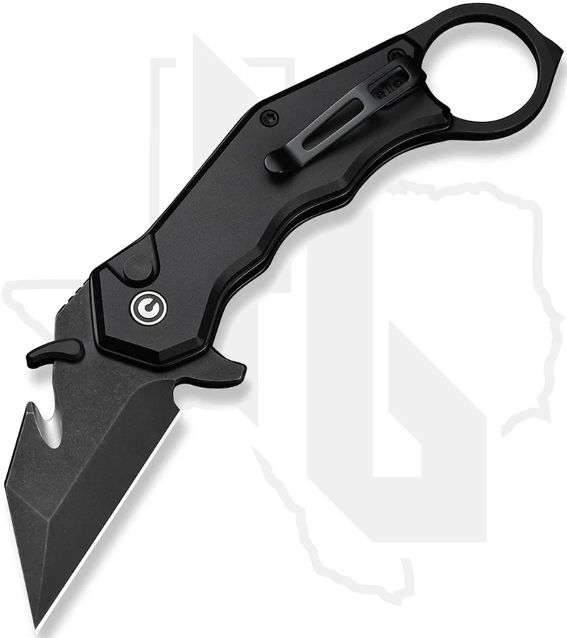 CIVIVI Amaroq C24018-2 - Black Aluminum, Black Stonewash