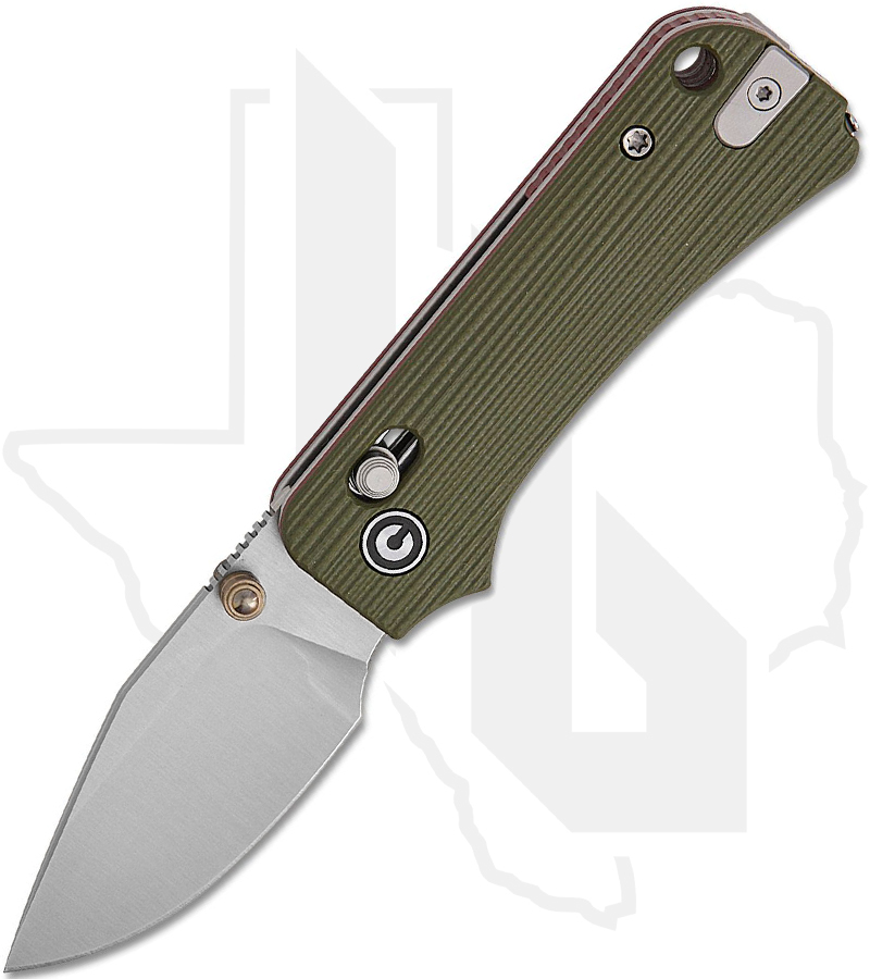 CIVIVI Baby Banter 2 - TG C24074-1 - Milled Green/Red G-10, Satin