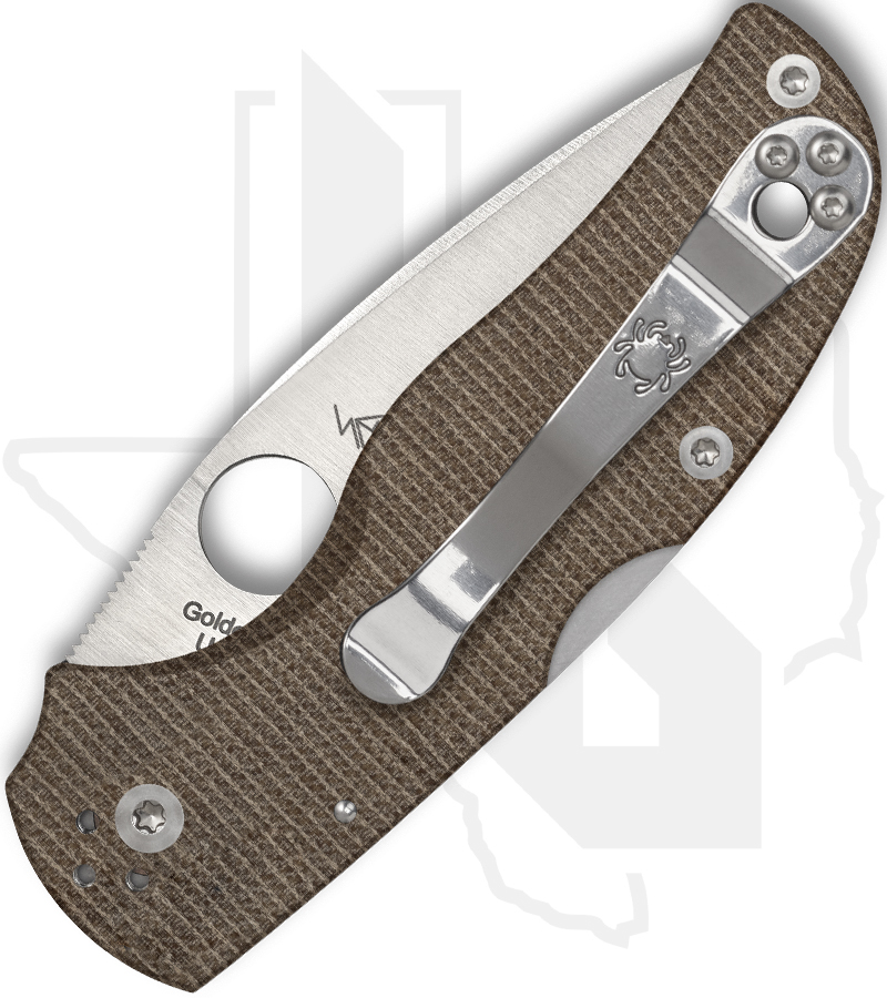 Spyderco Native 5 C41MPCW5 - Brown Canvas Micarta - Image 2
