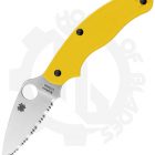 Spyderco UK Pen Knife Salt C94SYL - Yellow, FRN, Serrated