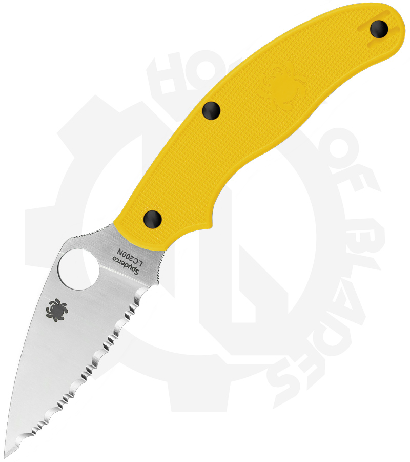 Spyderco UK Pen Knife Salt C94SYL - Yellow, FRN, Serrated