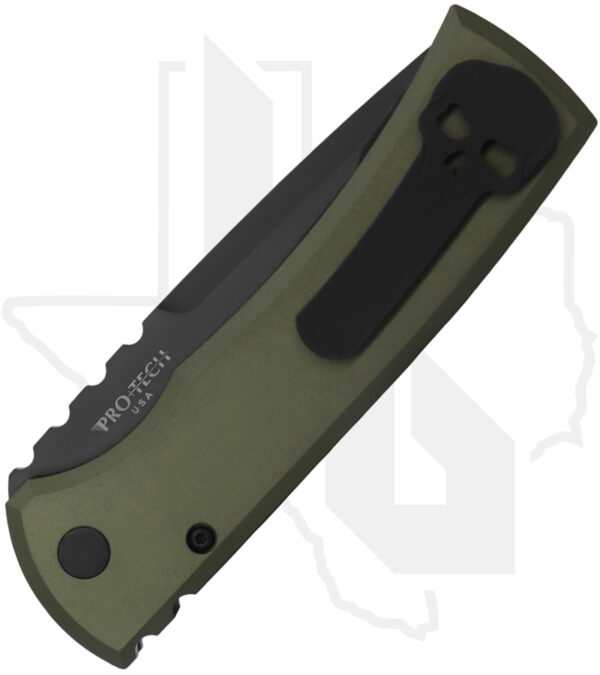 Chaves Knife and Tool Redencion CK-1A10-2G3F-6D2 - Green Aluminum, DLC, Tanto Edge - Image 2