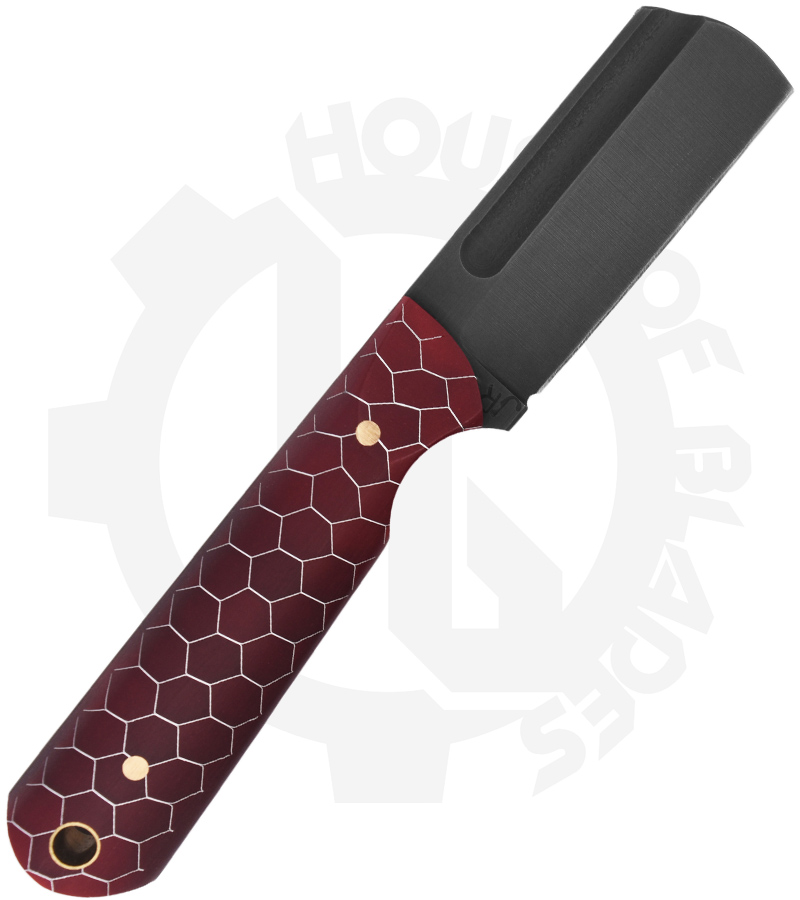JR Knives EDC Cleaver EDC-CLEAVER-1 - Blood Red, Honeycomb