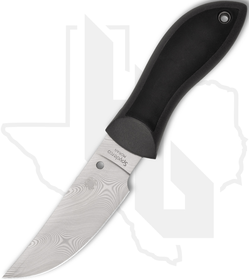 Spyderco Moran Upswept FB01PGYD - Gray, Damasteel