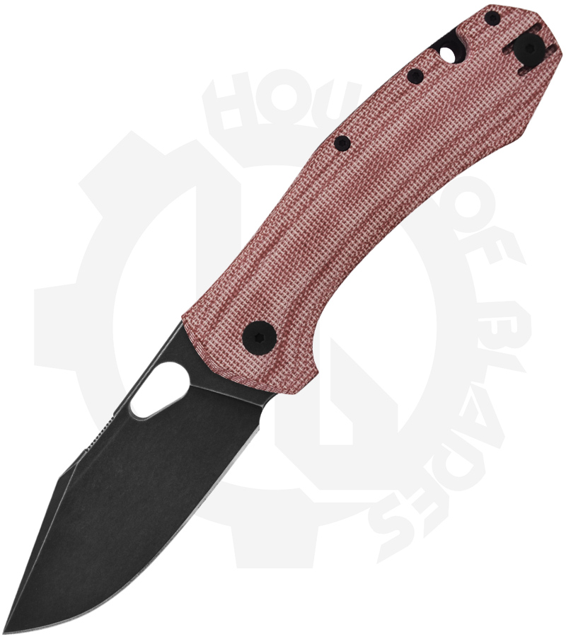 GiantMouse Grand GRAND-RED-MICARTA-BLACKOUT - PVD, Red, Canvas Micarta