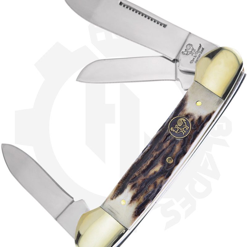 Hen & Rooster Canoe 3 Blade HR-353L-DS - Deer Stag