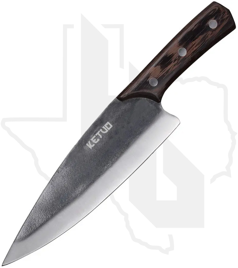 Ketuo Cutlery 8 in. Chef KETM5101 - Walnut Handle