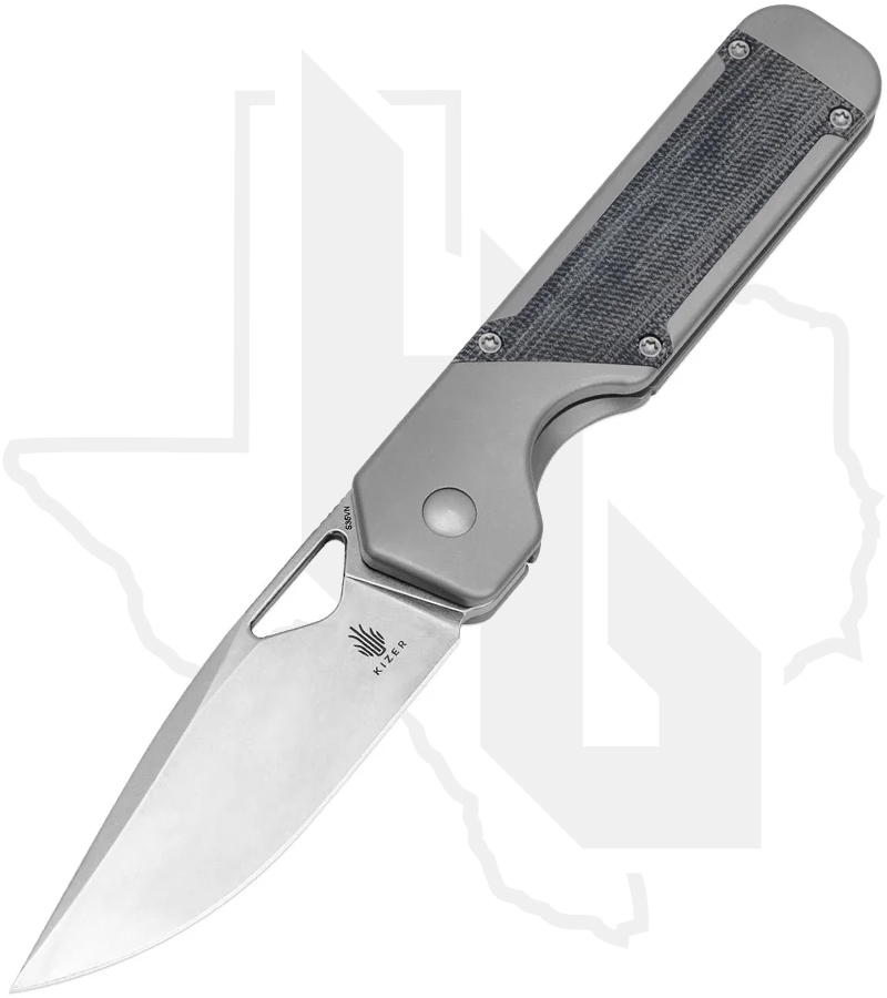 Kizer Militaw Ki3634A1 - Titanium, Micarta