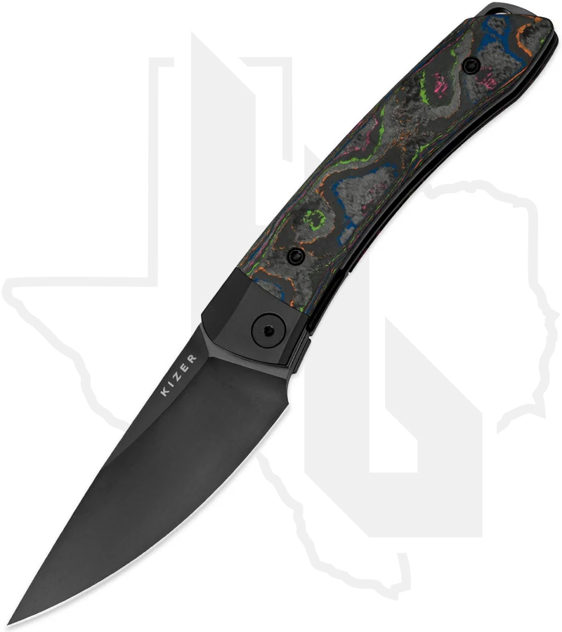 Kizer Mini MoMo Ki3663A2 - Titanium, Rainbow Camo Carbon Fiber