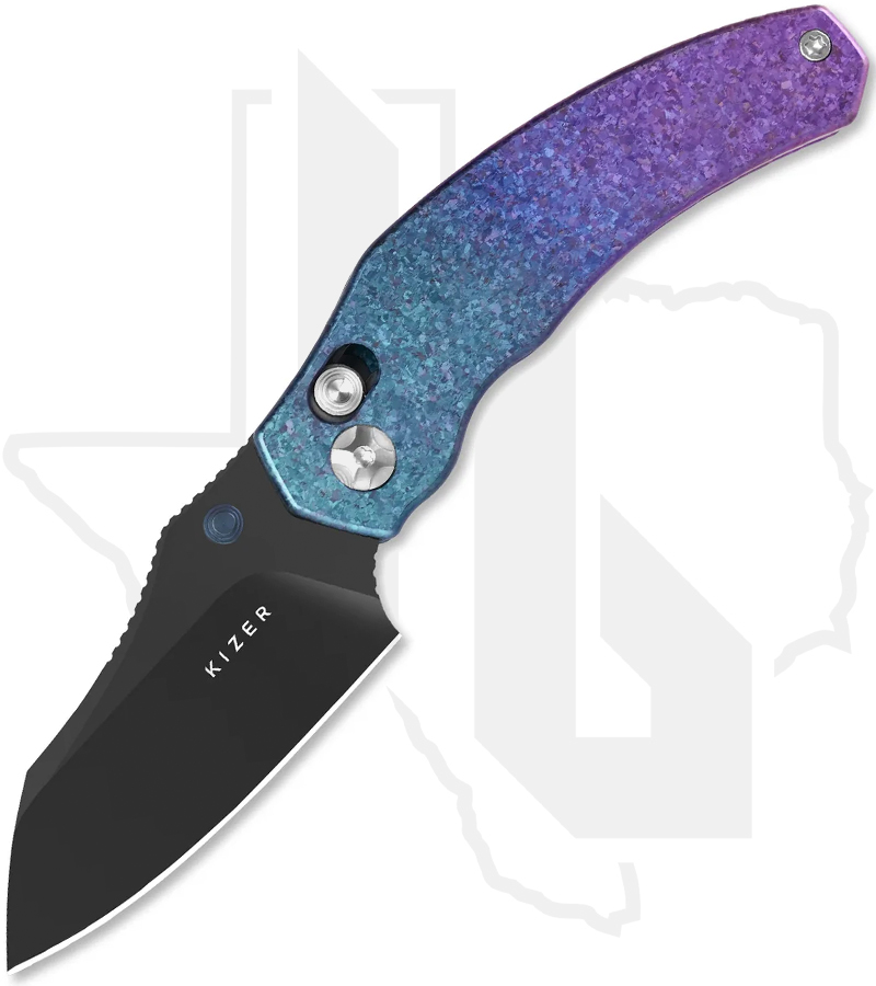 Kizer Mini Bulldog Ki3672SA1 - Titanium, Crystallized Titanium