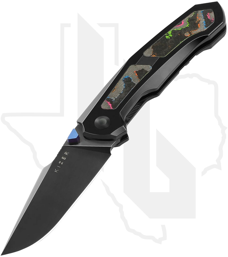 Kizer Feweed Ki3694A3 - Titanium, Rainbow Camo Carbon Fiber