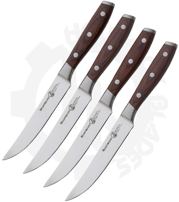 Messermeister Fine Edge 4pc Steak Set L8684-5/4S - Pakkawood