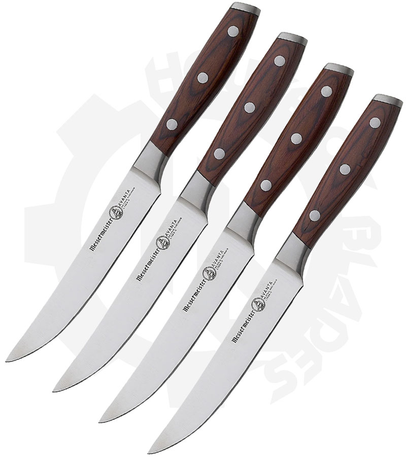 Messermeister Fine Edge 4pc Steak Set L8684-5/4S - Pakkawood