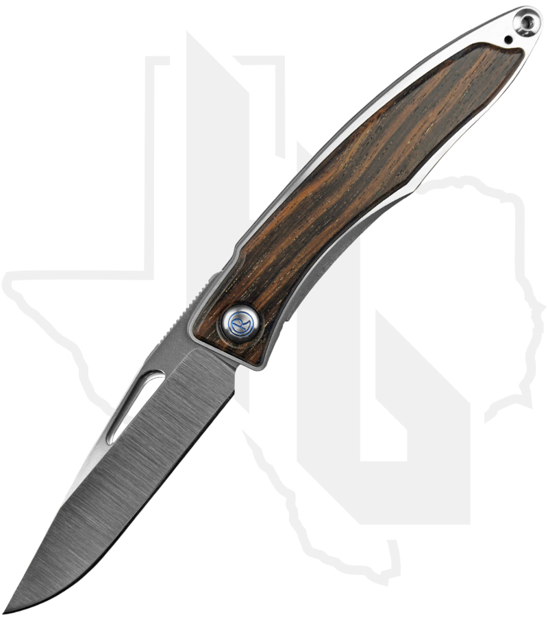 Chris Reeve Knives Mnandi MNA-1016 - Titanium, Magnacut, Macassar Ebony Inlay