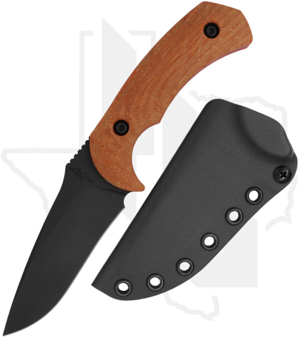 Toor Knives  MULLET-S - Yellow Micarta, Red G-10 Liner - Image 2