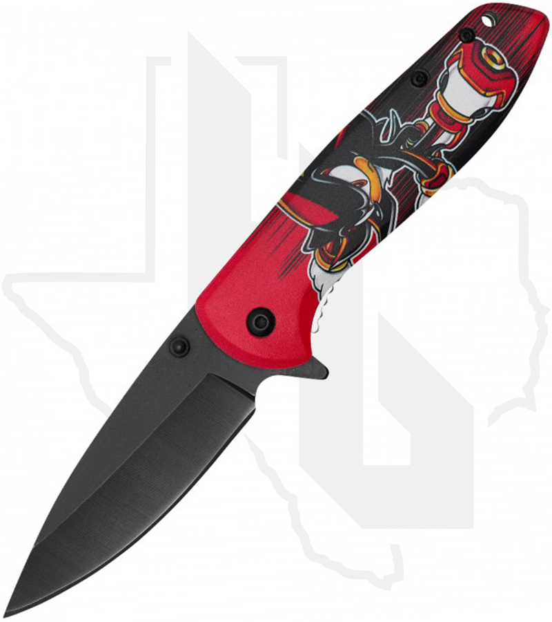Wuu Jau Hedgehog PF93B - Red, Graphic Handle