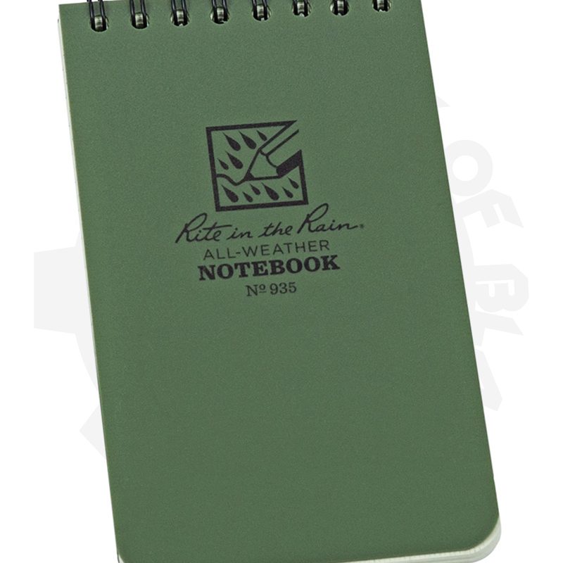 Rite in the Rain Spiral Notepad RITR935 - Green, 3 in x 5 in