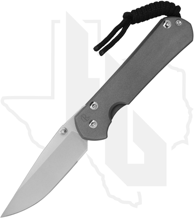 Chris Reeve Knives Small Sebenza 31 S31-1000-004 - Sandblasted, Stonewashed Drop Point, Silver Hardware