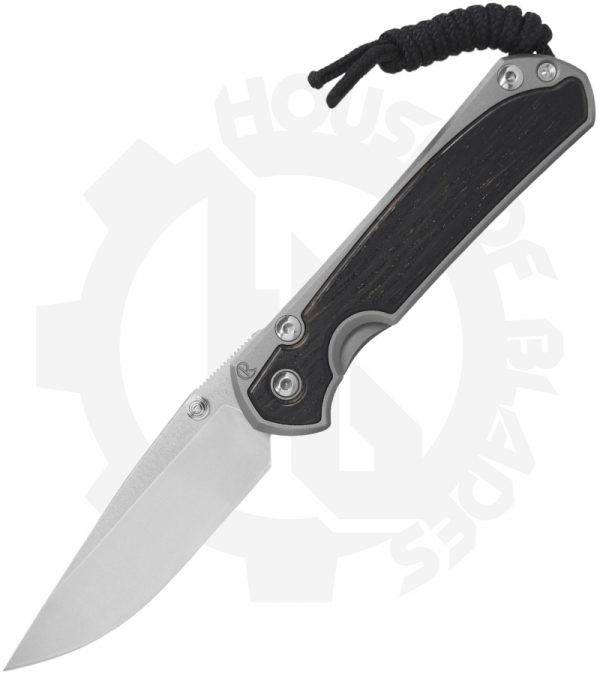 Chris Reeve Knives Small Sebenza 31 S31-1100-SLV - Titanium, S45VN, Bog Oak Inlay, Silver Hardware
